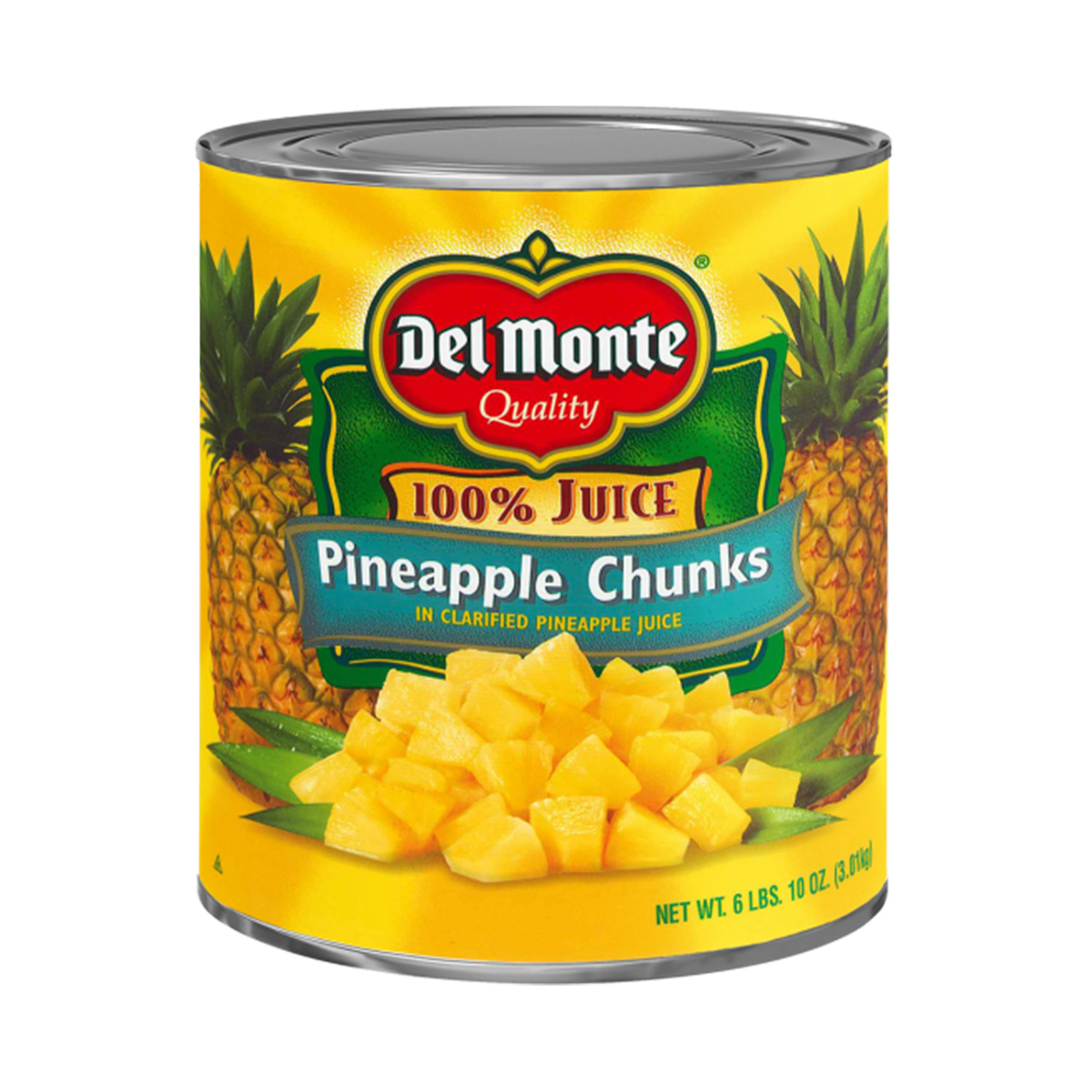 Del Monte® Chunks Pineapple in 100 Clarified Pineapple Juice Del